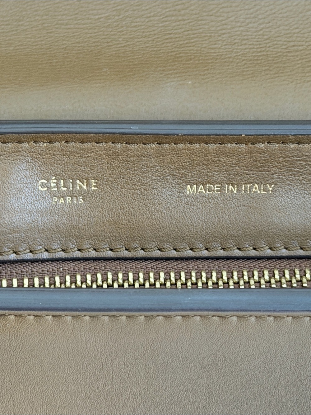 Authentic CELINE Medium Trapeze Tricolor Leather Suede Handbag - Picture 13 of 16